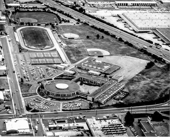 Aerial view of Pacific High School campus